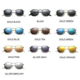 Chic Hexagonal Sunglasses with UV Protection and Timeless Style