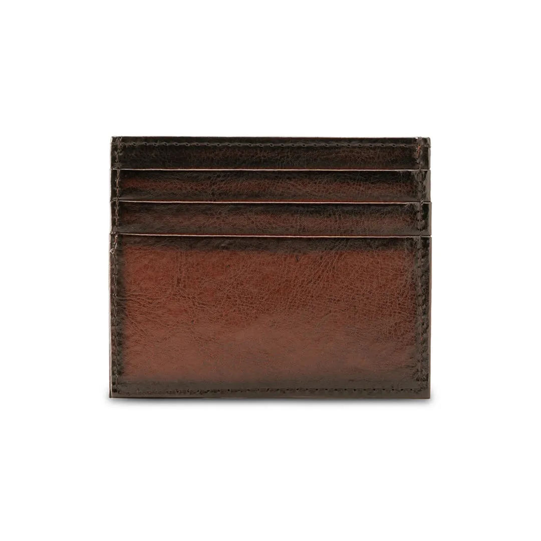 HAND PAINTED CARDHOLDER-TAN