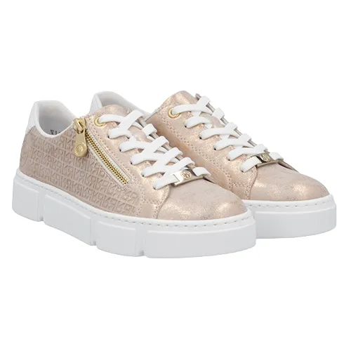 Rieker Ladies Trainers - N5917-90 - Rose Gold